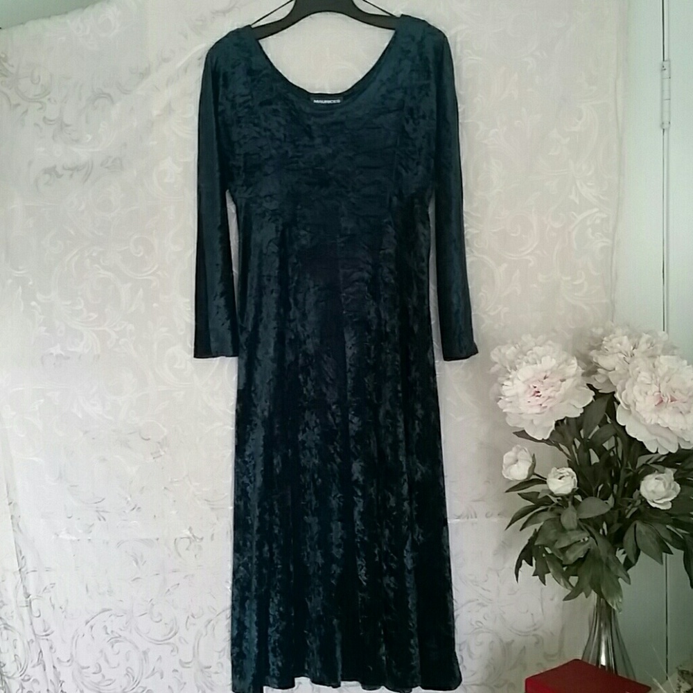 Crushed velvet dress